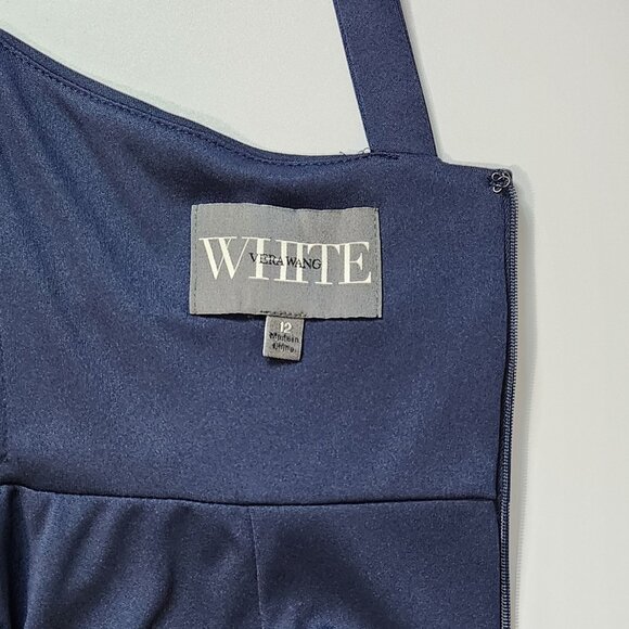 white by Vera Wang Navy Blue Formal Dress - Size 12 - Picture 11 of 13